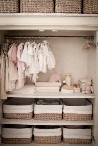 A very tidy nursery closet
