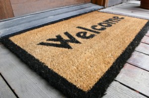 Add a Welcome Mat to your step for curb appeal - Kelly Caldwell Guelph Realtor