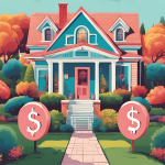 Graphic illustration of a house that is overpriced.